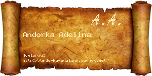 Andorka Adelina névjegykártya